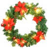 vidaXL Christmas Wreath with LED Lights Green 23.6" PVC - 2 of 4