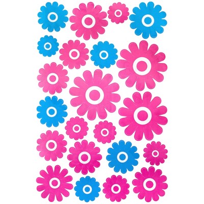 Slickblue Color Petals Wall Decals – X-Large Vinyl Stickers for Living Room, Bedroom & More, 23.6" x 35.9"