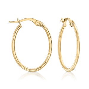 Ross-Simons Italian 18kt Yellow Gold Oval Hoop Earrings - 1 of 3