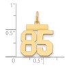 Black Bow Jewelry 14k Yellow Gold, Athletic Collection, Small Polished Number 85 Pendant - 2 of 3