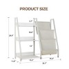 INFURNIC Decorative Bookshelf for Kids 4 Tier Sling Bookcase Book with Side Pocket Nursery Wall Storage Dollhouse Shelf - 3 of 4