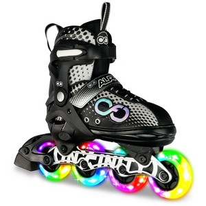 Crazy Skates Alpha Adjustable Inline Skates With Light Up Wheels - Unisex Skates - Available In Two Colors - 1 of 4