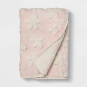 Plush Stroller Blanket Daisy  - Cloud Island™ Pink