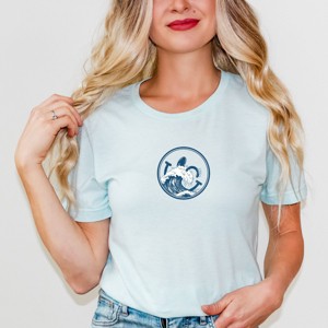 S.W.Smiley Ocean Waves Outline - Women's Short Sleeve Graphic T-Shirt - 1 of 4