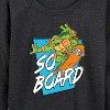 Women's - Teenage Mutant Ninja Turtles - So Board Lightweight French Terry Wide Neck Long Sleeve Shirt - 2 of 4