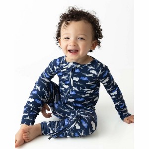 Lev Baby Boys' Bamboo Convertible Zipper Romper – Airplane Print One-Piece Baby Clothes (6–12M to 18–24M) - 1 of 4