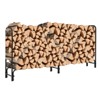 Firewood Rack Holder, Adjustable Heavy Duty Fire Log Stacker Stand for Fireplace, Outdoor Indoor Metal Wood Pile Storage Organizer - 2 of 4