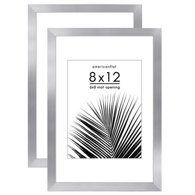 Americanflat 2 Pack of Picture Frames with Mat - Plexiglass Cover