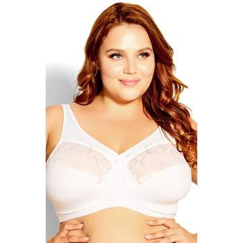 Instant Shaping by Plusform 2-Pack Lace Keyhole Bras, White, 42B :  : Clothing, Shoes & Accessories
