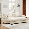 Modern 2 Seater Sofa With Ottoman, Sectional Sofas Large With 2 Ottoman, Large L Shape Sofa With Waist Pillow And Throw Pillows-Cuddlewood - 3 of 4
