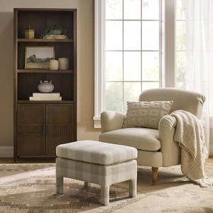 Bellfield Fully Upholstered Ottoman - Threshold™ designed with Studio McGee - 1 of 4