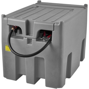 VEVOR Portable Diesel Tank, 116 Gallon Capacity & 10 GPM Flow Rate, Diesel Fuel Tank with 12V Electric Transfer Pump and 13.1ft Rubber Hose , Gray - 1 of 4