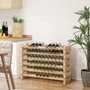 HOMCOM Stackable Wine Rack, Modular Storage Shelves, 72-Bottle Holder, Freestanding Display Rack for Kitchen, Pantry, Cellar, Natural - 3 of 4