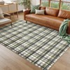 Modern Geometric Striped Area Rug Washable Rugs for Living Room Easy Cleaning Floor Cover with Non-Slip Backing - 2 of 4
