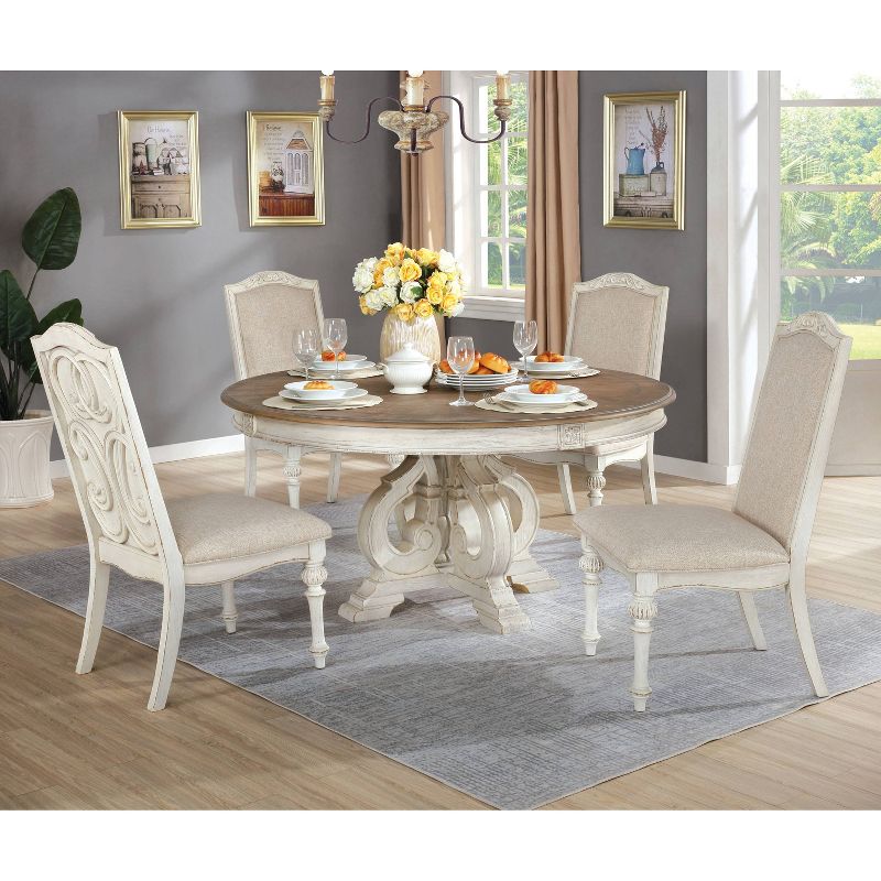 Frainio Round Dining Table White - HOMES: Inside + Out, 4 of 8