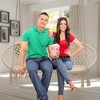 Sorbus Double Hammock Chair Macramé Swing, 300 Pound Capacity, Perfect for Indoor/Outdoor Home, Patio, Deck, Yard, Garden - 3 of 4