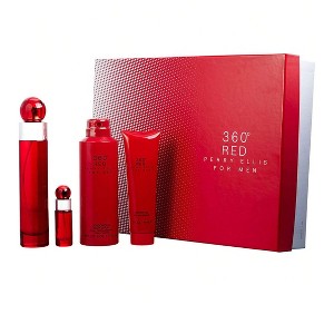 Perry Ellis 360 Red by Perry Ellis Men Gift Set -- 3.4 oz Eau De Toilette Spray + .25 oz Mini EDT Spray + 6 oz Body Spray + 3 oz Shower Gel - 1 of 1
