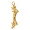 Black Bow Jewelry 14k Yellow Gold 3-D Golden Gate Bridge Charm - 4 of 4
