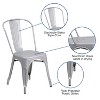 Flash Furniture Commercial Grade Metal Indoor-Outdoor Stackable Chair - 3 of 4