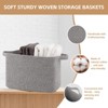 Aoibox Woven Cotton Rope Storage Baskets Decorative Organizer Cubes for Shelves Toys Towels Books Grey 3 Pack 13x10x8.6 - 4 of 4