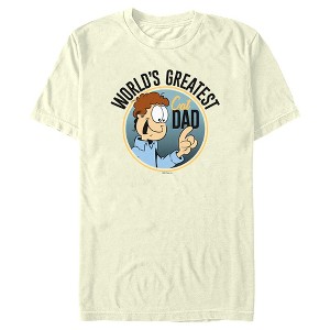 Men's Garfield World's Greatest Cat Dad Jon Arbuckle T-Shirt - 1 of 4