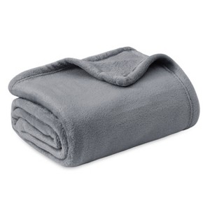 Cozy Comfort by Bedsure | Flannel Blanket Solid 260GSM Soft Fuzzy Plush Bed Blanket - 1 of 4