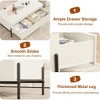 White Coffee Table with Storage, Modern Center Table for Living Room - 2 Handleless Drawers & Open Back Compartment - 2 of 4