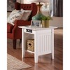 AFI Furnishings Nantucket End Table Set of 2 with Charger WH - 4 of 4