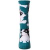 Memoi Women's Dog Themed SuperSoft Cozy Crew Sock Teal 9-11 - 2 of 4