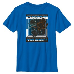 Boy's Pokemon Ready to Battle Retro Grid T-Shirt - 1 of 4