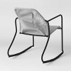 Fisher Stack & Wicker Outdoor Patio Chair, Rocking Chair Gray - Threshold™: Weather-Resistant, No Assembly Required - 4 of 4