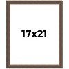 PosterPalooza | Elegant Brown Picture Frame - UV Acrylic, Foam Board Backing, Hanging Hardware - 2 of 4