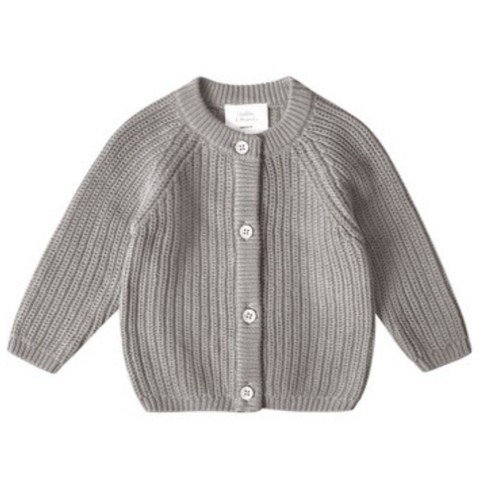 Button Up Cardigan Grey Melange - Grey melange