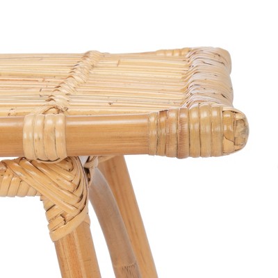 Montgomery Natural Rattan and Bamboo Outdoor Coffee Table