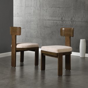 CAVINAS Chenille Living Room Chairs Set of 2,Dining Chairs with Rubber Wood Legs for Dining Room,Kitchen - 1 of 4