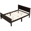 CAVINAS Solid Wood Sleigh Platform Bed Frame, Minimalist Twin Size Bed Frame with Hollow Headboard & Footboard, No Box Spring Needed - 2 of 4