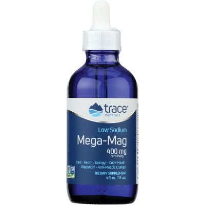 Trace Minerals Low Sodium Mega-Mag 400 mg 4 fl oz Liq.