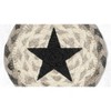 Earth Rugs Black Star Round Coaster – Braided Jute, Minimalist Rustic Design, 5"x5" - 3 of 3