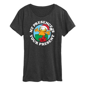 Women's - Garfield - My Presence Is Your Present Short Sleeve Graphic T-Shirt - 1 of 4
