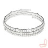 Silver Copper Crystal - Embellished Modern Women's Stretch Bracelet - 3 of 4