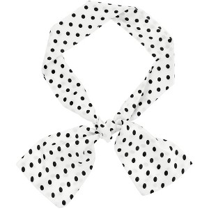 Allegra K Women Retro Polka Dot Skinny Scarf Neck Scarves Wrap Long Neckerchief Hair Band 1 Pc - 1 of 4