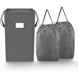 210L Laundry Hamper Collapsible with 2 Washable Laundry Bags, Laundry Basket with Handles Foldable Hamper Dorm Laundry Basket - 1 of 4