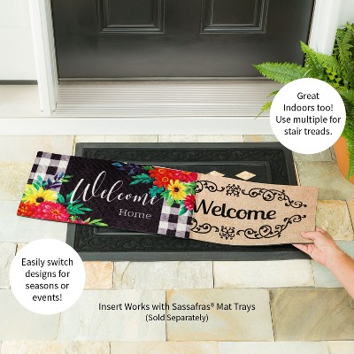 Multicolor Rubber Outdoor Welcome Home Doormat 22" x 10"