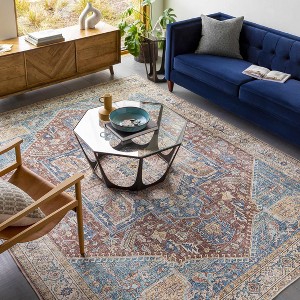 Hauteloom Como Vintage Flat Pile Washable Rug - 1 of 4