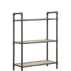 INFURNIC Decorative Bookshelf 3 Tier Industrial Style Storage Shelf Open Back Wooden Shelves, Gray, 14"*26"*36" - 4 of 4
