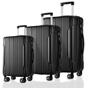 Lyngins Hardside 20/24/28 Inch 3PCs Luggage Sets with Spinner Wheels,TSA Lock,Corner Protector,Expandable Suitcase Sets for Family Trips,Travel - 1 of 4