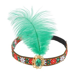 Unique Bargains Women's Tribal Style Feather Headband 1 Pc - 1 of 4