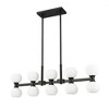 Artemis 10-Light Matte Black Steel Island Light - Mid-Century Modern Design, Dimmable - 2 of 4
