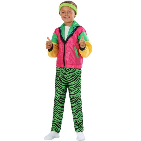 HalloweenCostumes.com Small Boy 80s Jock Costume for Boys, Yellow/Pink/Green