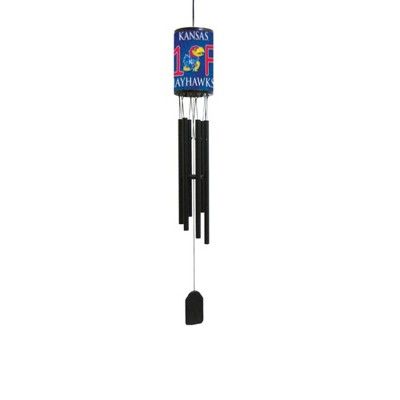 NCAA Wind Chime, #1 Fan with Team Logo - Kansas Jayhawks